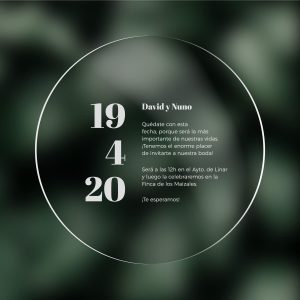 Invitación Transparente Fecha