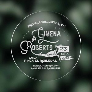 Invitación Transparente Vintage